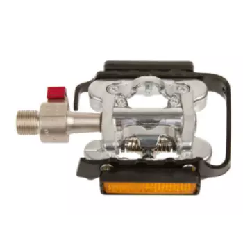 Педали велосипедные Wellgo, универсальные, Half-Clippless, комбинированные, серебристо-черный, 311835