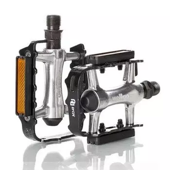 Педали велосипедные Wellgo URBAN, алюминиевые, 100x63x24мм, 9/16", черно-серебристые, M248DU