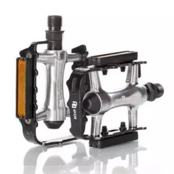 Педали велосипедные Wellgo URBAN, алюминиевые, 100x63x24мм, 9/16", черно-серебристые, M248DU