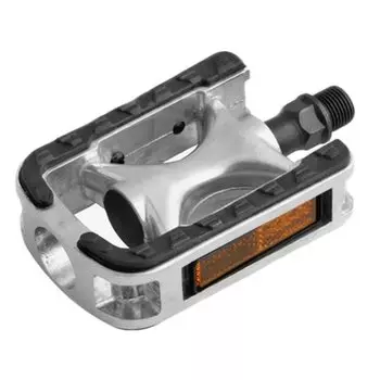 Педали велосипедные Wellgo URBAN, алюминий, 106.3x81.8мм, резьба 9/16", серебристые, LU-994