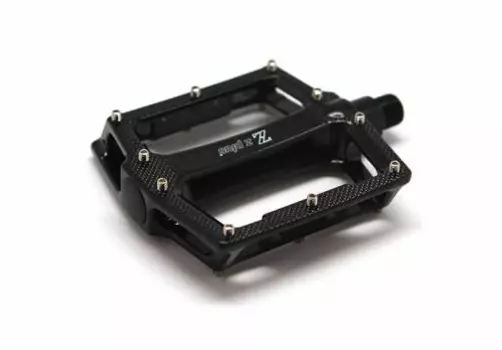 Педали велосипедные Z PLUS, DH/BMX/Fix-gear, алюминий, с шипами, промподшипники, 100х105х22,5 мм, 375 г, чёрные, Z-1412