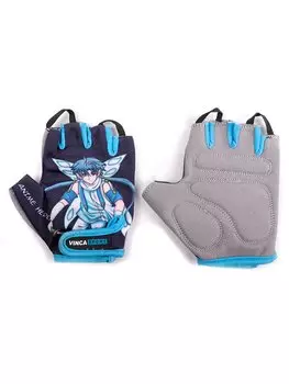 Перчатки велосипедные детские Vinca Sport Anime Hero, синие, VG 991 Anime Hero (Размер 4XS)