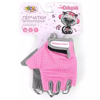 Перчатки велосипедные детские Vinca Sport, Dots, розовые, VG 806 Dots (Размер: 4XS)