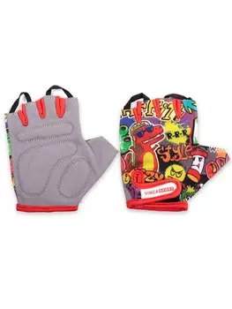 Перчатки велосипедные детские Vinca Sport Graffiti, разноцветные, VG 990 Graffiti (Размер 7XS)