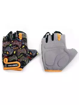 Перчатки велосипедные детские Vinca Sport Player, черные, VG 987 Player (Размер 3XS)
