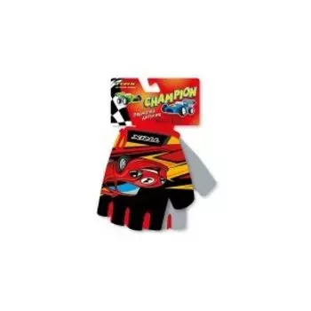 Перчатки велосипедные TRIX nw Champion, детские, без пальцев, антискользящие, красный, GL-TX-CHAMPION-6XS-0