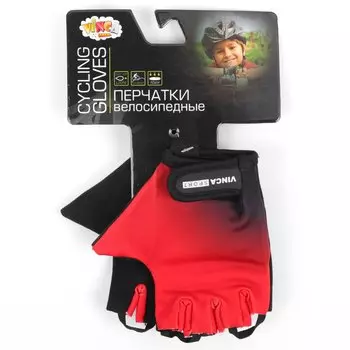 Перчатки велосипедные Vinca Sport, детские, красные, VG 808 Black/Red (Размер: 4XS)