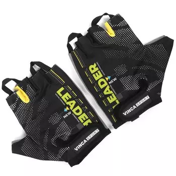 Перчатки велосипедные Vinca Sport, Leader, черные, VG 911 Leader Black (L)
