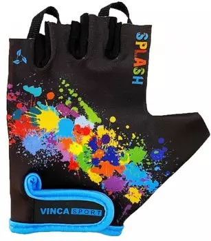 Перчатки велосипедные Vinca Sport, детские, черные, VG 981 splash (Размер: 3XS)