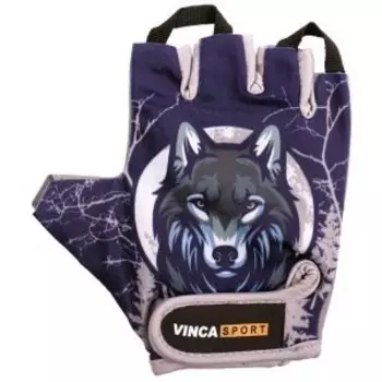 Перчатки велосипедные Vinca Sport WOLF, детские, синие, VG 986 Wolf blue