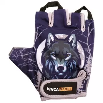 Перчатки велосипедные Vinca Sport WOLF, детские, синие, VG 986 Wolf blue (Размер: L)