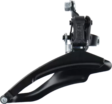 Переключатель передний неиндексный Vinca Sport, нижняя тяга, хомут 28,6 мм, 15-21ск, черный, QD 05