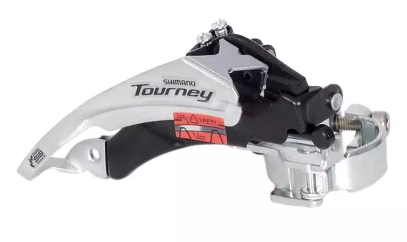 Переключатель передний SHIMANO TOURNEY, универ. тяга, DUAL-PULL, под 6/7-ск., BAND TYPE (31.8/34.9MM), FD-TY500-TS6
