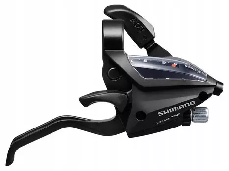 Переключатель SHIMANO ASTEF5004RC8ALC (шифтер+тормозная ручка), 8 скоростей, правый, трос, черный, 2-8018