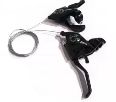 Переключатель скоростей велосипедный, POWER, на руль, комбо-ручка, комплект, SFT-4 (3 x 7sp)