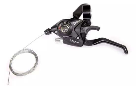 Переключатель скоростей велосипедный, POWER, на руль, комбо-ручка, левая, SF-TS60-3S