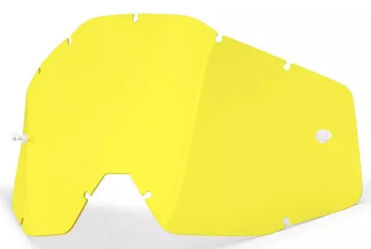 Линза 100% Racecraft/Accuri/Strata Anti-Fog Yellow, 51001-004-02