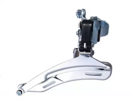 Переключатель TBS QD-06, передний, нижняя тяга, для 21/24 ск, стальной зажим D:28.6, ёмкость 22T