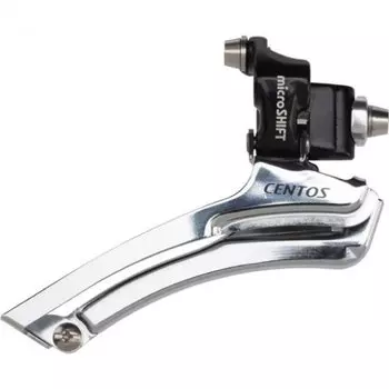 Переключатель велосипедный передний MICROSHIFT, 2x10 скоростей, нижняя тяга, в упор, серебро, FD-R74FE- S