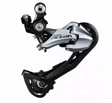 Переключатель велосипедный Shimano Acera RD-M3000, задний, 9 speed, на петух, длинная SGS, Shadow, черный, ARDM3000SGS