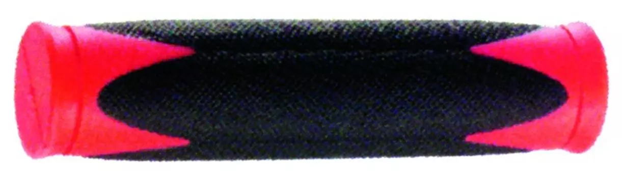 Ручки на руль для велосипеда VELO резиновые 2-х компонентные 130мм черно-красные 5-410361