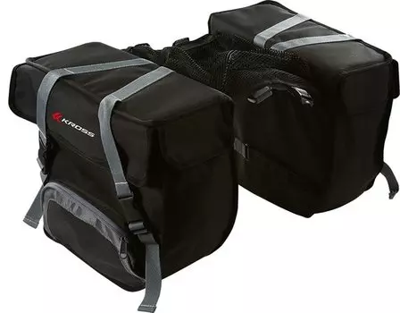 Сумка на багажник велосипеда Kross PANNIER BAG G220, 38*11.5*32cm, черная, T4CTO000136