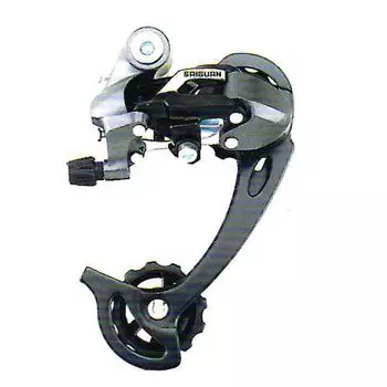 Переключатель задний дискретный TBS, на 9 скоростей, длинная лапка (98мм), ёмкость 45T, крепление на петух, HG-96A