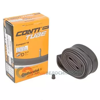 Камера велосипедная Continental Compact 16", 32-305 / 47-349, D26, данлоп, 0181111