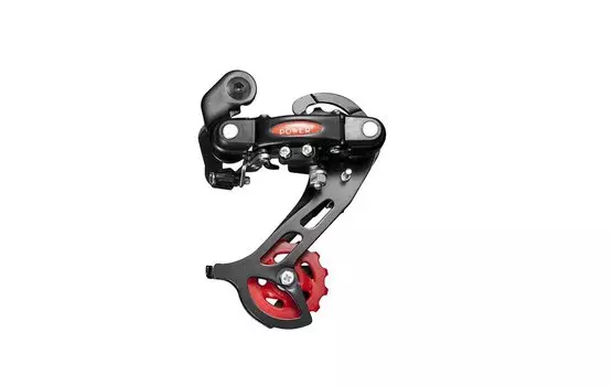 Переключатель задний POWER, 6-7 скоростей, крепление на "петух", 43T, длинная лапка, стальной, черный, RD50-А-BLACK