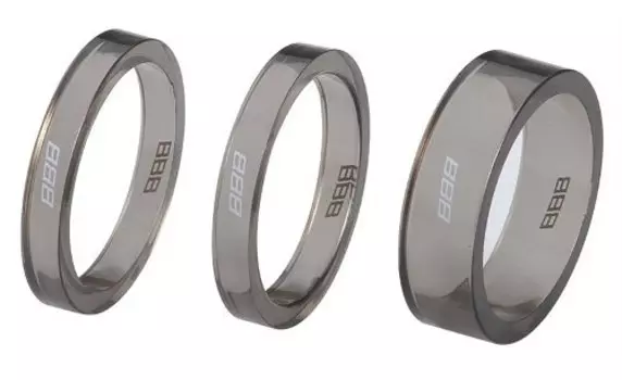 Проставочные кольца BBB TransSpace, 1-1/8", 2x 5mm, 1x 10mm, серый, BHP-37