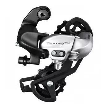 Переключатель задний SHIMANO Tourney, TX800, 7/8ск., крепление на петух, цв. серебро, ERDTX800SGSS