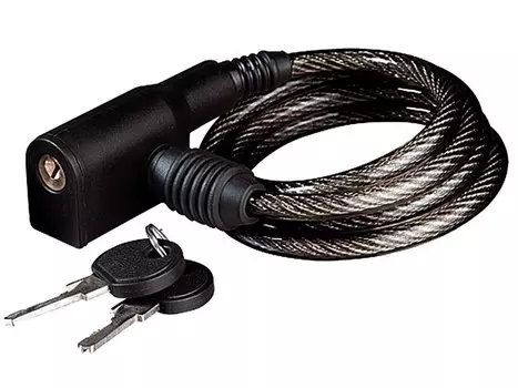 Велосипедный замок KELLYS KLS Bill, тросовый, на ключ, с креплением, 6 х 800 мм, черный, Cable Lock KLS Bill (K-825S)