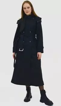 Плащ женский NORPPA ILIM WNS COAT, чёрный, 100333 (Размер: 38)