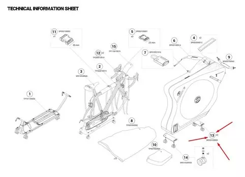 Пластина нижняя для велочехла Scicon Aero Сomfort, SP053105003