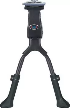 Подножка велосипедная KAI WEI, двуногая, алюминий, для 26”-28”, черный, KWA-517-02