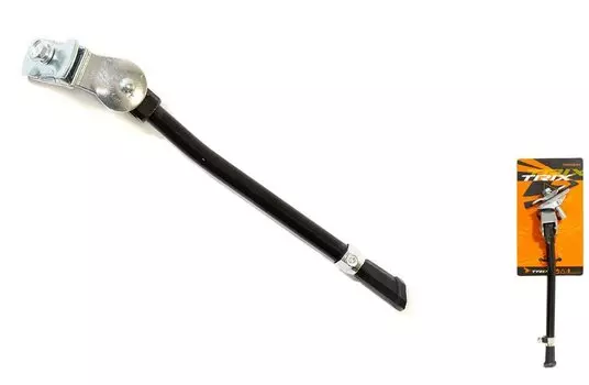 Подножка велосипедная TRIX, 20-28", алюминий, крепление центральное, регулируемая, черный, KS-TX-05A-0-BK