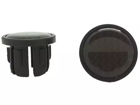 Заглушки руля VELO VLP-49-2, пастик, диаметр 20мм, пара, с вставкой "под карбон", VLP-49-2