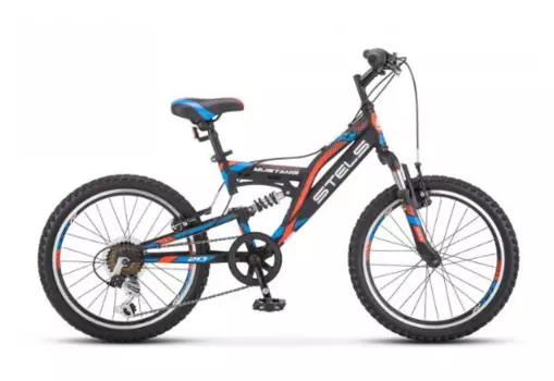 Подростковый велосипед STELS Mustang V 20" V010 2020, LU088354 (Рама: 13" (Рост: 130-145 см.), Цвет: Синий )