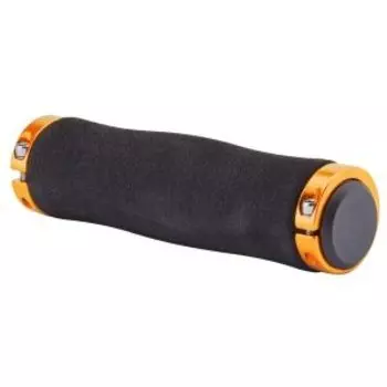 Грипсы велосипедные STELS XH-GN02BL, 130 мм, материал EVA, золотистые кольца, индивидуальная упаковка, черный, 150244