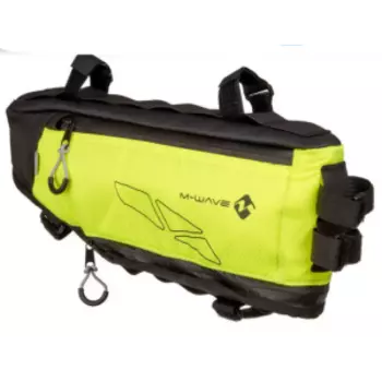Подсумок велосипедный M-WAVE, раскладная, до 4,2 л, 42х14х25 см, влагозащита, неоново-желтый, 5-122638