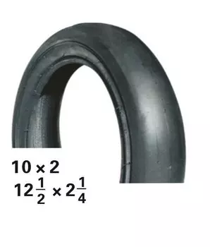 Покрышка HOTA 12 1/2 х 2 1/4 слик, черная, NEW, 09-500239