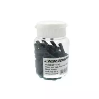 Наконечник рубашки Jagwire End Cap Open, 4 мм, пластик, черный, 1шт, BOT115-4F