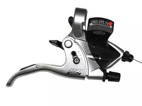 Шифтер велосипедный SHIMANO ST-M570-S LX, правый, с тормозной ручкой, 3 скоростей, трос 1800мм