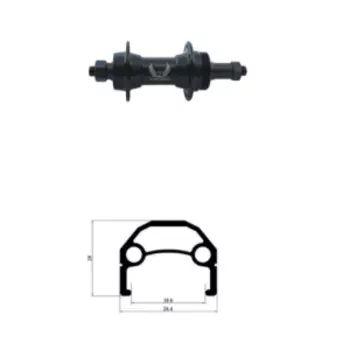 Колесо велосипедное TRIX 27,5", заднее, D26-27,5-black-13466