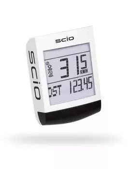 Велокомпьютер PRO SCIO, 9 функций, беспроводной, белый, PRCC0012