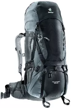 Велорюкзак Deuter Aircontact 55+10, чехол от дождя, 82х36х28, 55 л, черный, 3320316_7490