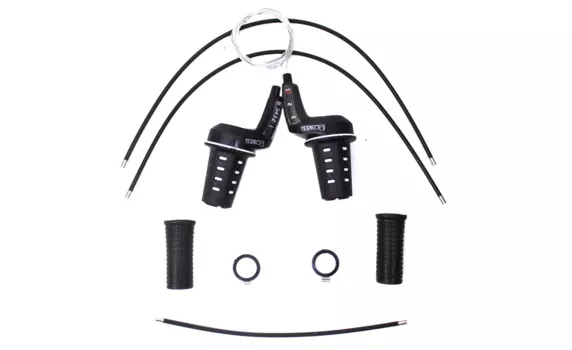 Грипшифт POWER с тросом, 3 x 6 скорости, набор с оплетками, SFT-34 (3 х 6)