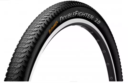 Покрышка велосипедная Continental Double Fighter III, 16"x1.75", 47-305, Reflex, 180TPI, Sport, черная, 101282