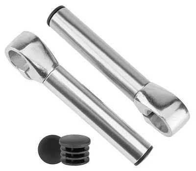 Рога велосипедные Stels KWL-3, для руля Ø 22,2 мм, серебряный, LU086550