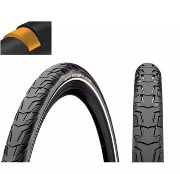 Покрышка велосипедная Continental RIDE City 28"x1.75", 47-622, Reflex, 3/180TPI, Extra Puncture Belt, черная, 101556
